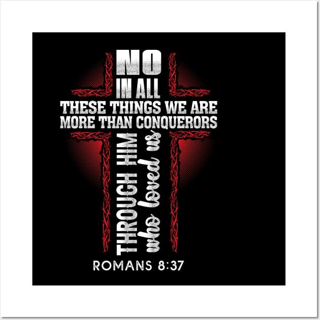 More Than Conquerors Christian Worship Religious Gift Wall Art by JackLord Designs 